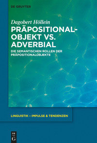 Cover image: Präpositionalobjekt vs. Adverbial 1st edition 9783110626575