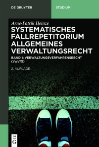 Cover image: Verwaltungsverfahrensrecht (VwVfG) 2nd edition 9783110614138