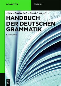 Cover image: Handbuch der Deutschen Grammatik 5th edition 9783110629415