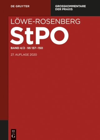 Cover image: §§ 137-150 27th edition 9783110629477
