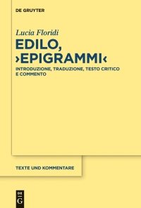 Imagen de portada: Edilo, ›Epigrammi‹ 1st edition 9783110629620