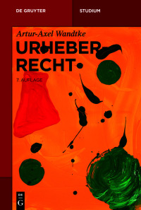 Cover image: Urheberrecht 7th edition 9783110631265