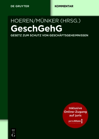 Imagen de portada: GeschGehG 1st edition 9783110631289
