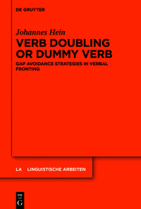Cover image: Verb Doubling and Dummy Verb 1st edition 9783110635409