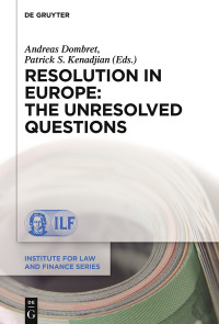 表紙画像: Resolution in Europe: The Unresolved Questions 1st edition 9783110640212