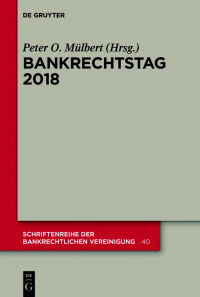 Imagen de portada: Bankrechtstag 2018 1st edition 9783110640533