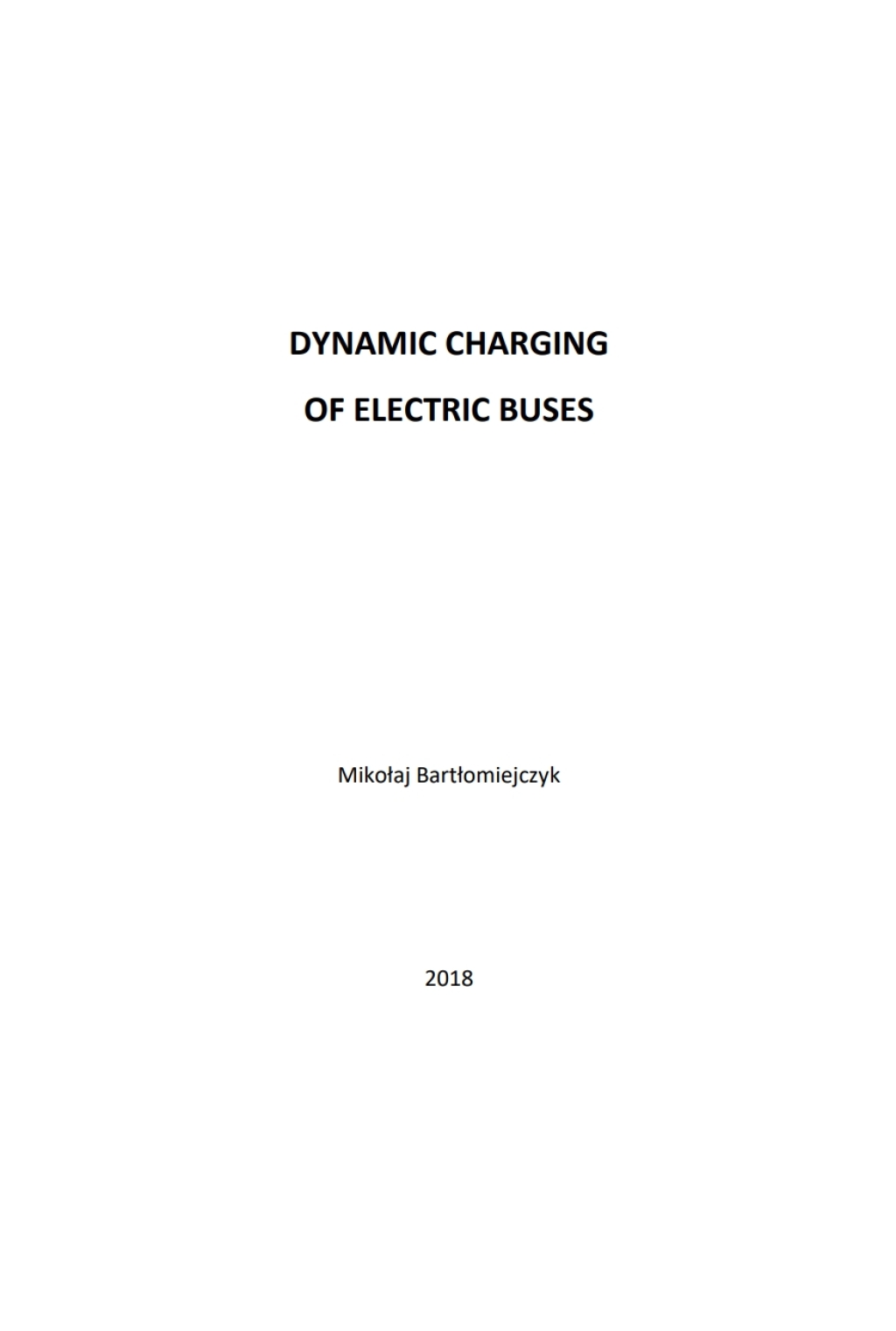Dynamic charging of electric buses 1st Edition