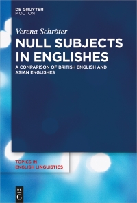 Cover image: Null Subjects in Englishes 1st edition 9783110633436