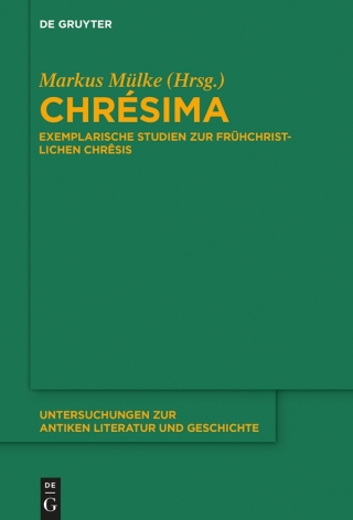 Imagen de portada: Chrésima 1st edition 9783110646412