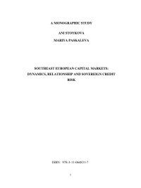 Immagine di copertina: Southeast European Capital Markets: Dynamics, Relationship and Sovereign Credit Risk 1st edition 9783110648317