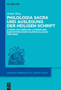 Imagen de portada: Philologia Sacra und Auslegung der Heiligen Schrift 1st edition 9783110649482