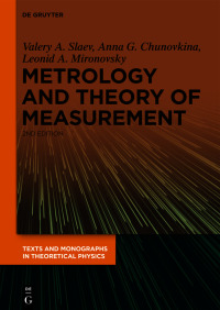 Cover image: Metrology and Theory of Measurement 2nd edition 9783110650945