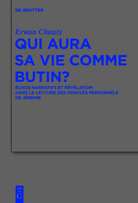 صورة الغلاف: Qui aura sa vie comme butin? 1st edition 9783110653809
