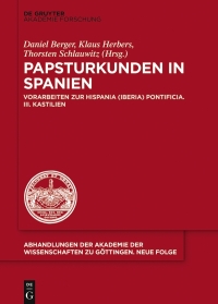 Cover image: Papsturkunden in Spanien 1st edition 9783110652970