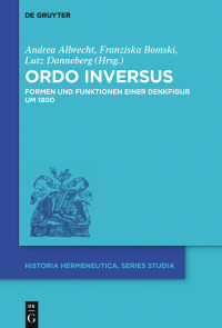 Cover image: Ordo inversus 1st edition 9783110656015