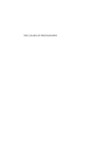 Cover image: The Colors of Photography 1st edition 9783110650280
