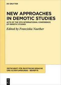 Cover image: New Approaches in Demotic Studies 1st edition 9783110662535