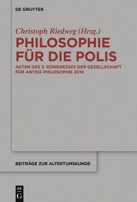 Cover image: Philosophie für die Polis 1st edition 9783110662528