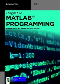 Cover image: MATLAB Programming 1st edition 9783110663563