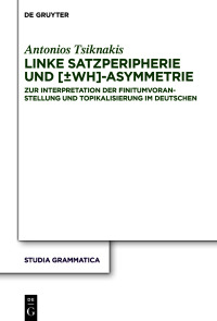 Imagen de portada: Linke Satzperipherie und [±wh]-Asymmetrie 1st edition 9783110666014