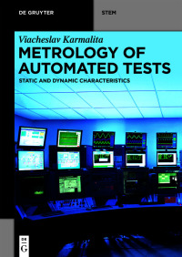 表紙画像: Metrology of Automated Tests 1st edition 9783110666649
