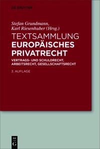 Titelbild: Textsammlung Europäisches Privatrecht 3rd edition 9783110667653