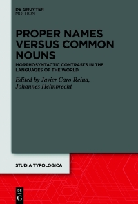 Cover image: Proper Names versus Common Nouns 1st edition 9783110672473