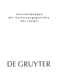 Cover image: Baden-Württemberg, Berlin, Brandenburg, Bremen, Hamburg, Hessen, Mecklenburg-Vorpommern, Niedersachsen, Saarland, Sachsen, Sachsen-Anhalt, Schleswig-Holstein, Thüringen 1st edition 9783110677683