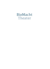 Titelbild: BioMachtTheater 1st edition 9783110678345