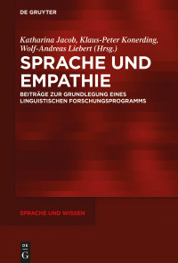 Cover image: Sprache und Empathie 1st edition 9783110679601