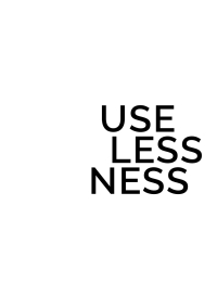 Imagen de portada: Uselessness 1st edition 9783110679816