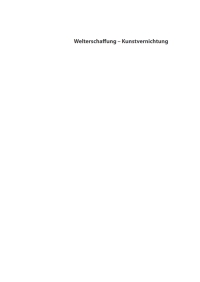Omslagafbeelding: Welterschaffung – Kunstvernichtung 1st edition 9783110680904