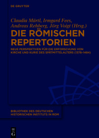 Cover image: Die römischen Repertorien 1st edition 9783110645842