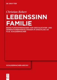 Imagen de portada: Lebenssinn Familie 1st edition 9783110674712