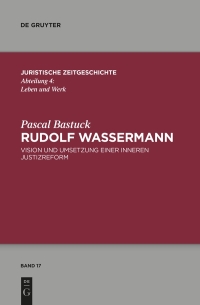 Imagen de portada: Rudolf Wassermann 1st edition 9783110682779