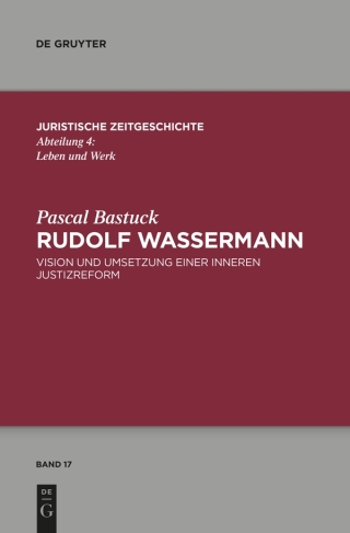 Cover image: Rudolf Wassermann 1st edition 9783110682779