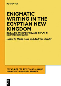 Titelbild: Revealing, transforming, and display in Egyptian hieroglyphs 1st edition 9783110683547
