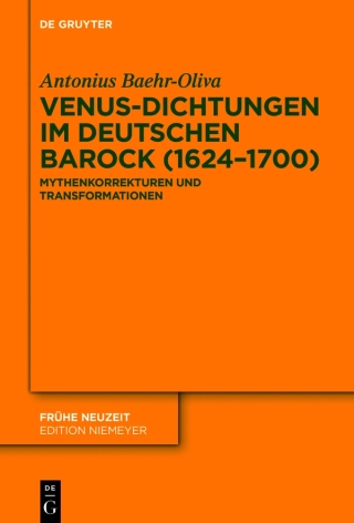 Imagen de portada: Venus-Dichtungen im deutschen Barock (1624–1700) 1st edition 9783110679779