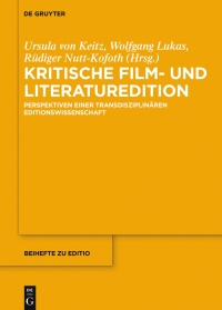 Titelbild: Kritische Film- und Literaturedition 1st edition 9783110684476