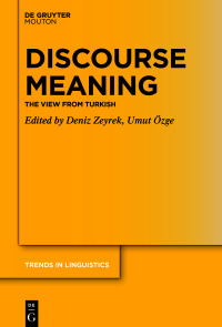 Cover image: Discourse Meaning 1st edition 9783110678925