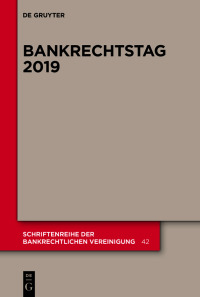 Cover image: Bankrechtstag 2019 1st edition 9783110687354