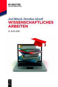 Imagen de portada: Wissenschaftliches Arbeiten 12th edition 9783110691993