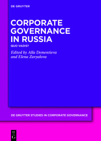 Cover image: Corporate Governance in Russia 1st edition 9783110695700