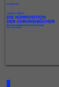 Imagen de portada: Die Komposition der Chronikbücher 1st edition 9783110698435