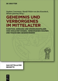 Imagen de portada: Geheimnis und Verborgenes im Mittelalter 1st edition 9783110697612