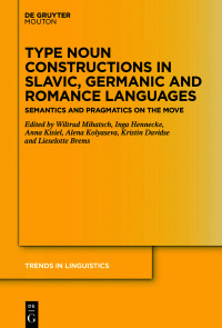 Imagen de portada: Type Noun Constructions in Slavic, Germanic and Romance Languages 1st edition 9783110701081