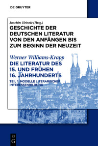 Imagen de portada: Die Literatur des 15. und frühen 16. Jahrhunderts 1st edition 9783484107069