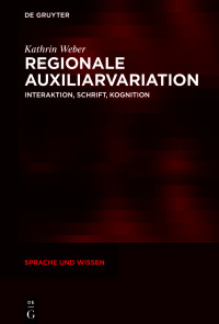 Imagen de portada: Regionale Auxiliarvariation 1st edition 9783110708721