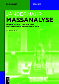 Cover image: Maßanalyse 1st edition 9783110710748