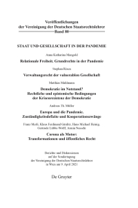 表紙画像: Staat und Gesellschaft in der Pandemie 1st edition 9783110711134